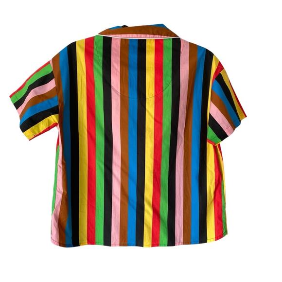 Rowing Blazers NWTs New York Stripe Multicolor Button Down Shirt size medium - Picture 4 of 9